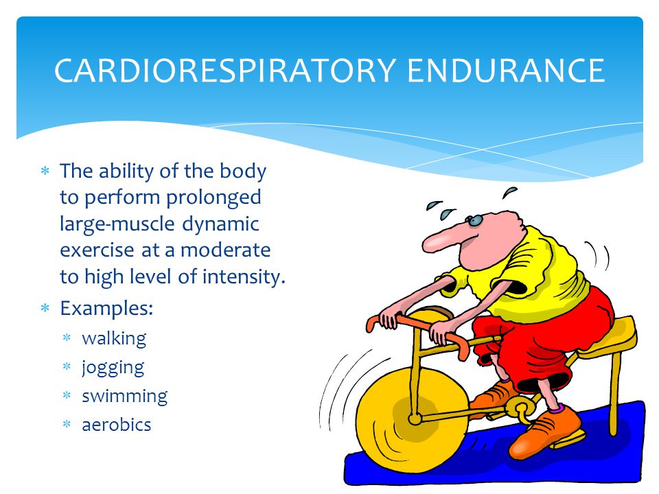 Cardiorespiratory endurance exercises examples sale